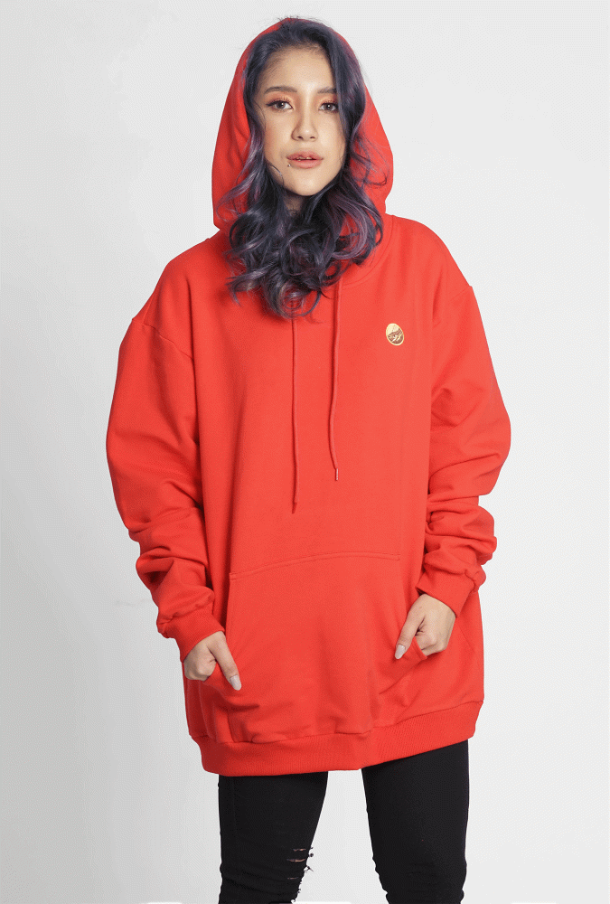 Golden Culture Autumn Girl  Hoodie (Red)